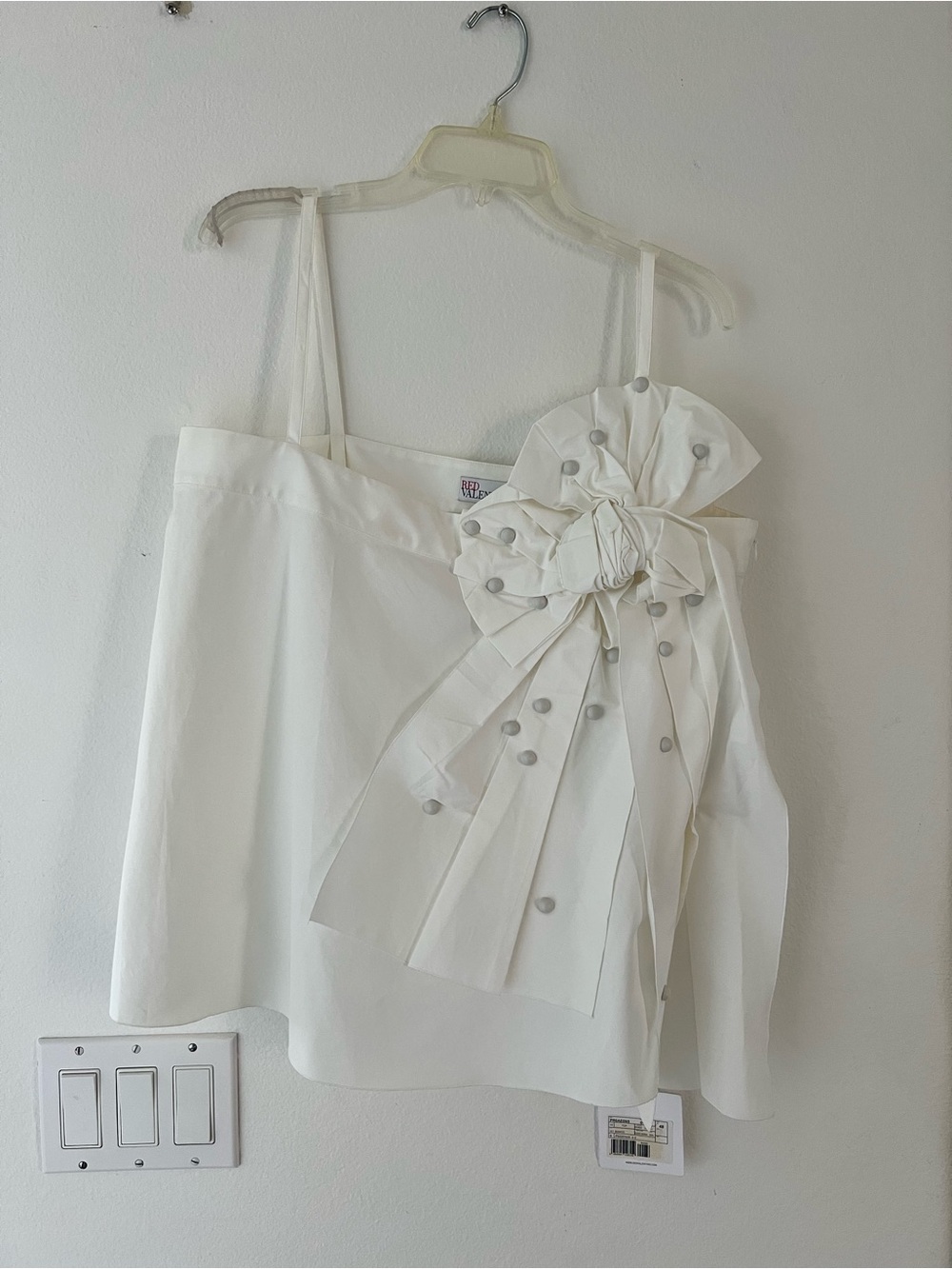 Red Valentino White Bow-Embellished Camisole